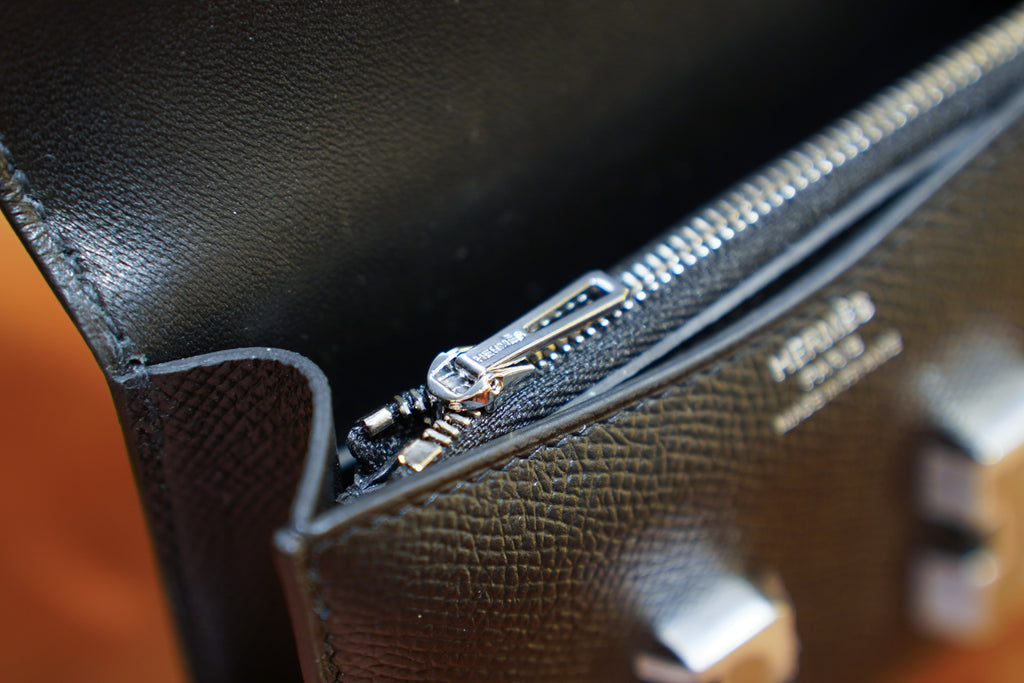 Hermes | Constance Slim Wallet – Epsom – Black – Silver Hardware