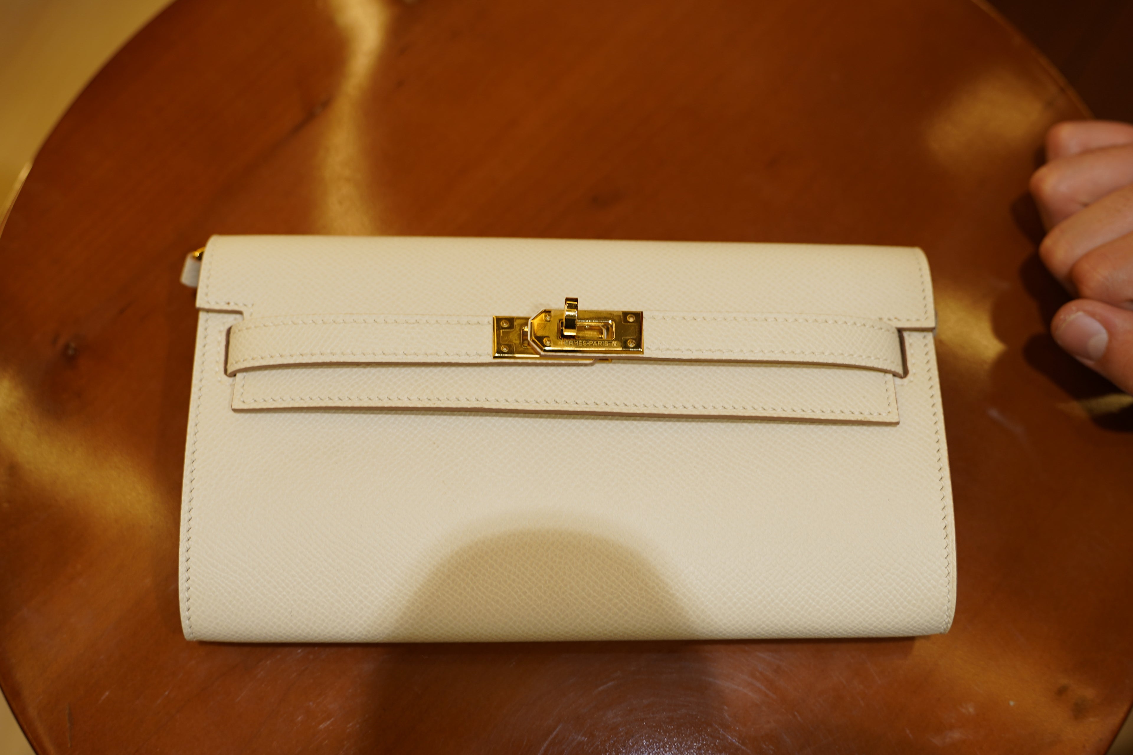 Hermes | Kelly – 28 – Epsom – White – Gold Hardware