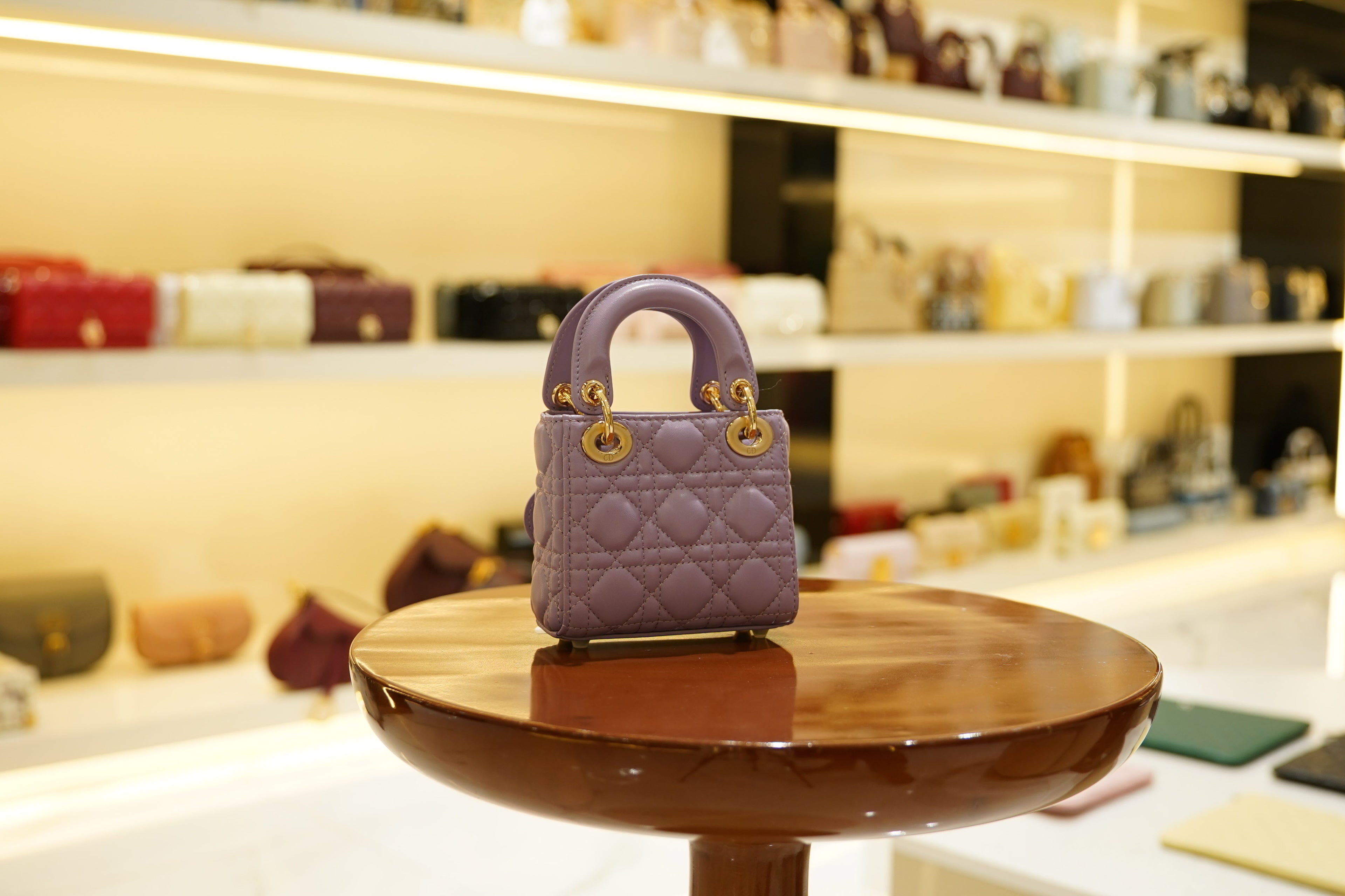 Dior | Lady Dior (Mini) – Lambskin – Lilac – Gold Hardware