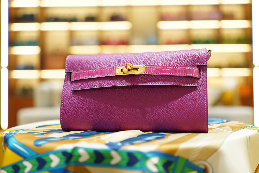 Hermes | Portafoglio Kelly To Go – Epsom – Rosa – Finiture in Oro