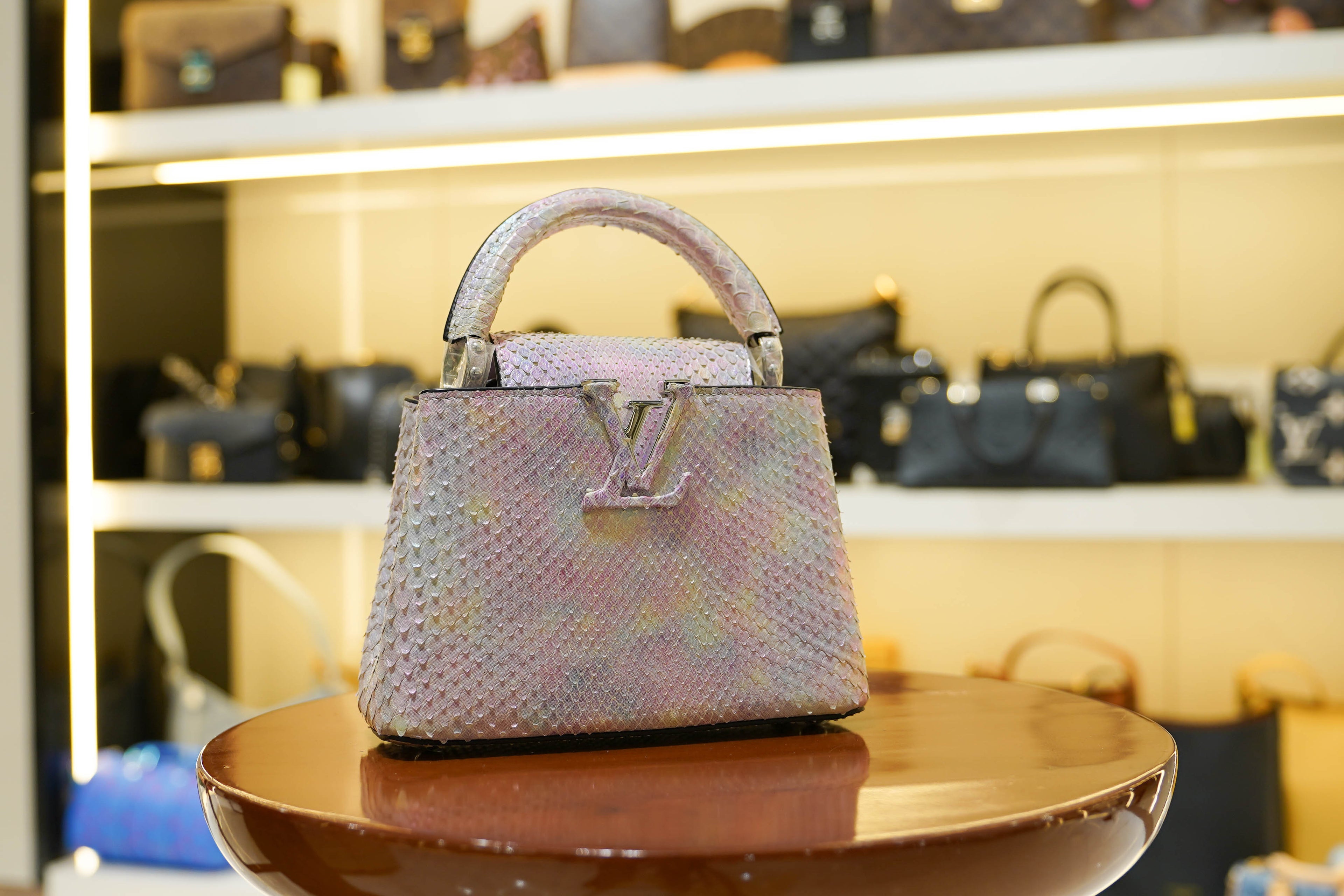 Louis Vuitton | Capucines Medium – Python – Multicolor – Silver Hardware