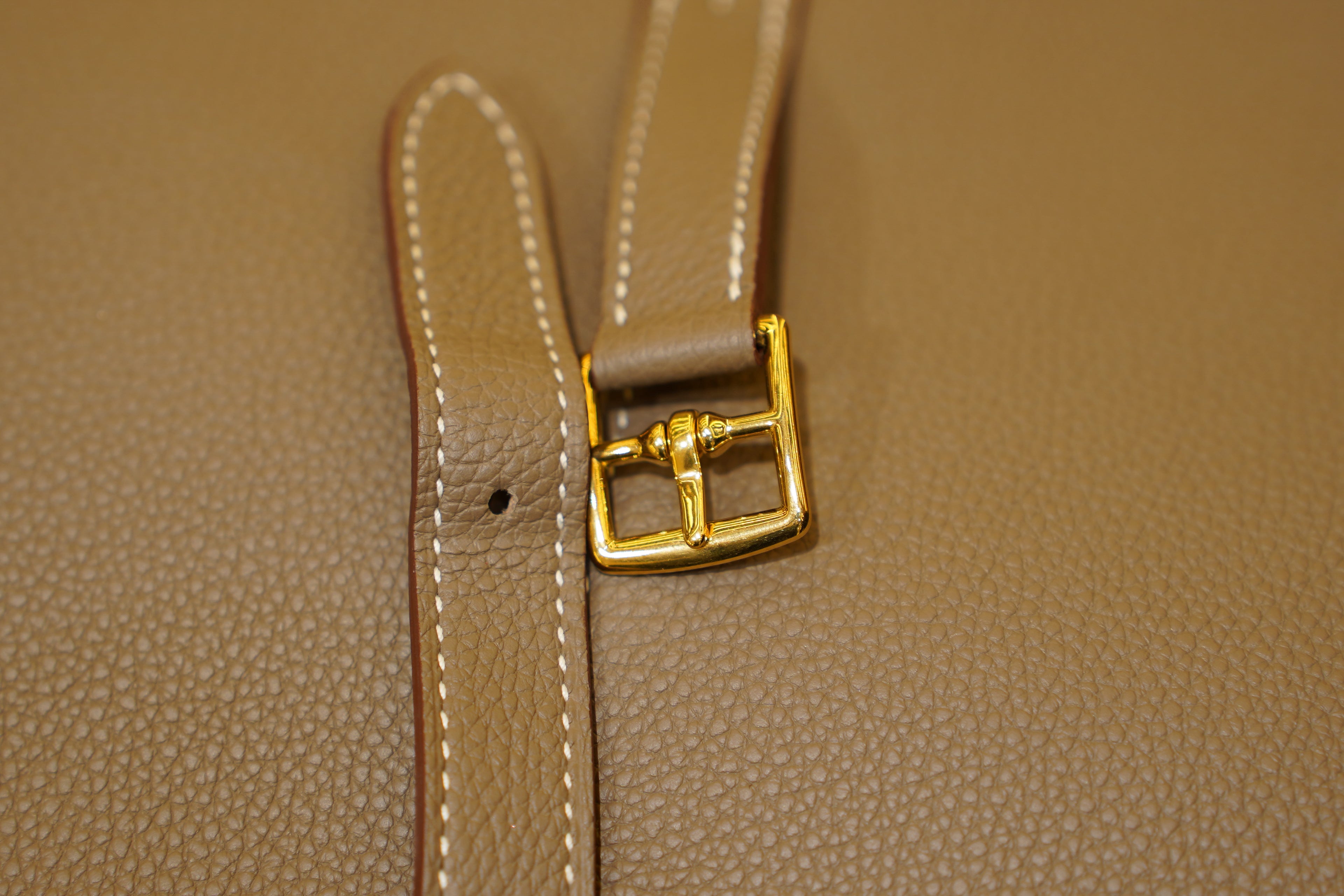 Hermes | Halzan 25 – Epsom – Taupe – Gold Hardware