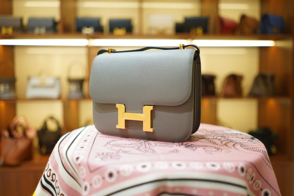 Hermes | Constance 18 – Epsom – Grey – Gold Hardware