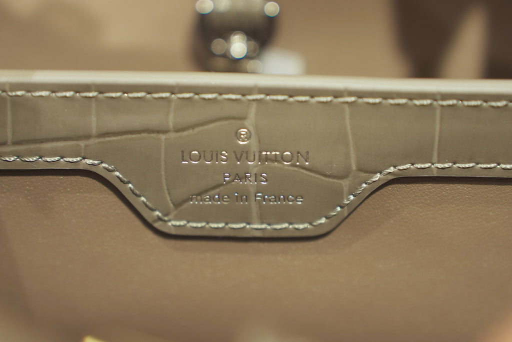 Louis Vuitton | Capucines – Crocodile Leather – Grey – Silver Hardware