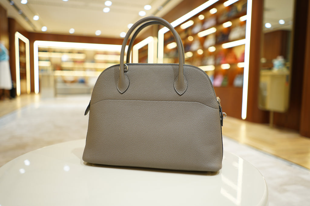 Hermes | Bolide 31 – Togo Leather – Grey – Gold Hardware