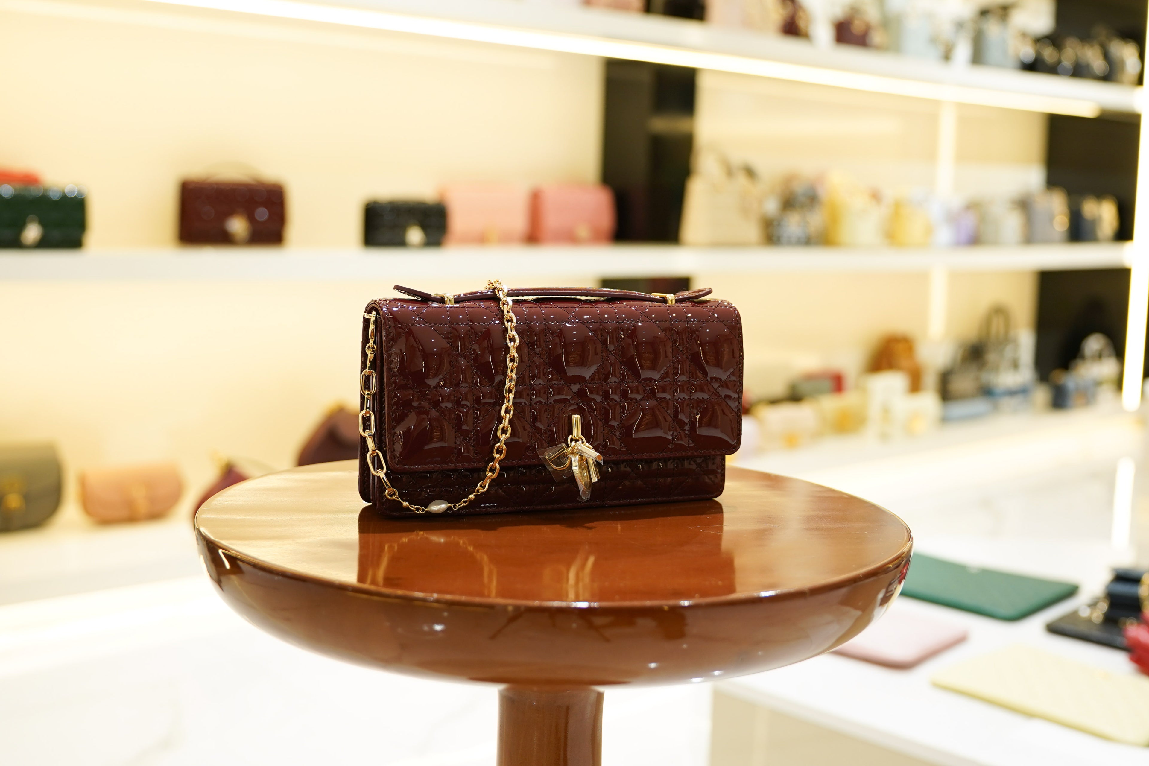 Dior | My Dior Mini Bag – Patent Leather – Burgundy – Gold Hardware