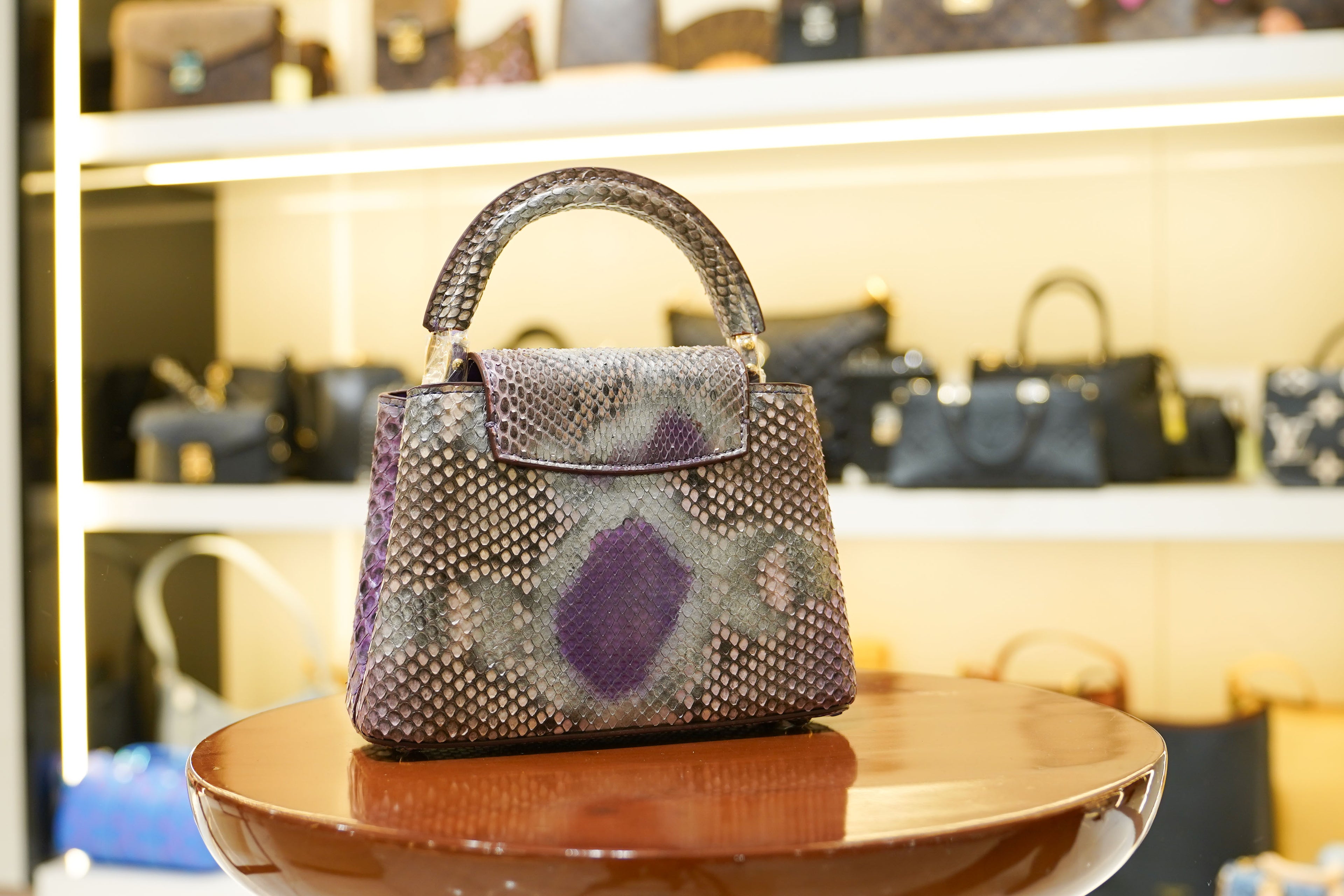 Louis Vuitton | Capucines Medium – Python – Multicolor – Gold Hardware