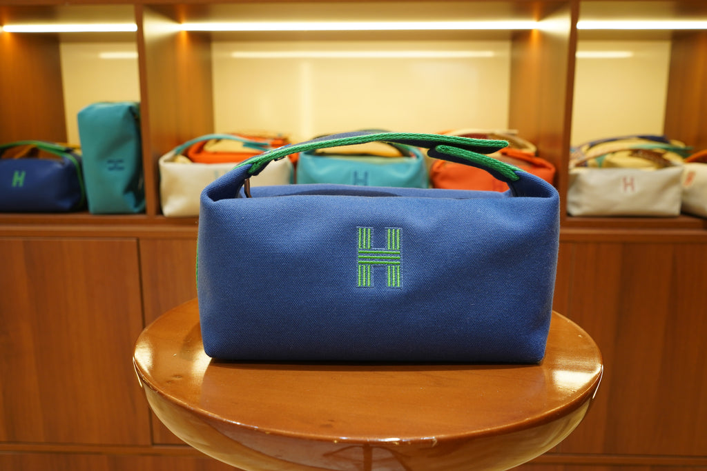Hermes | Bride a Brac Large – Canvas – Blue – Green Hardware