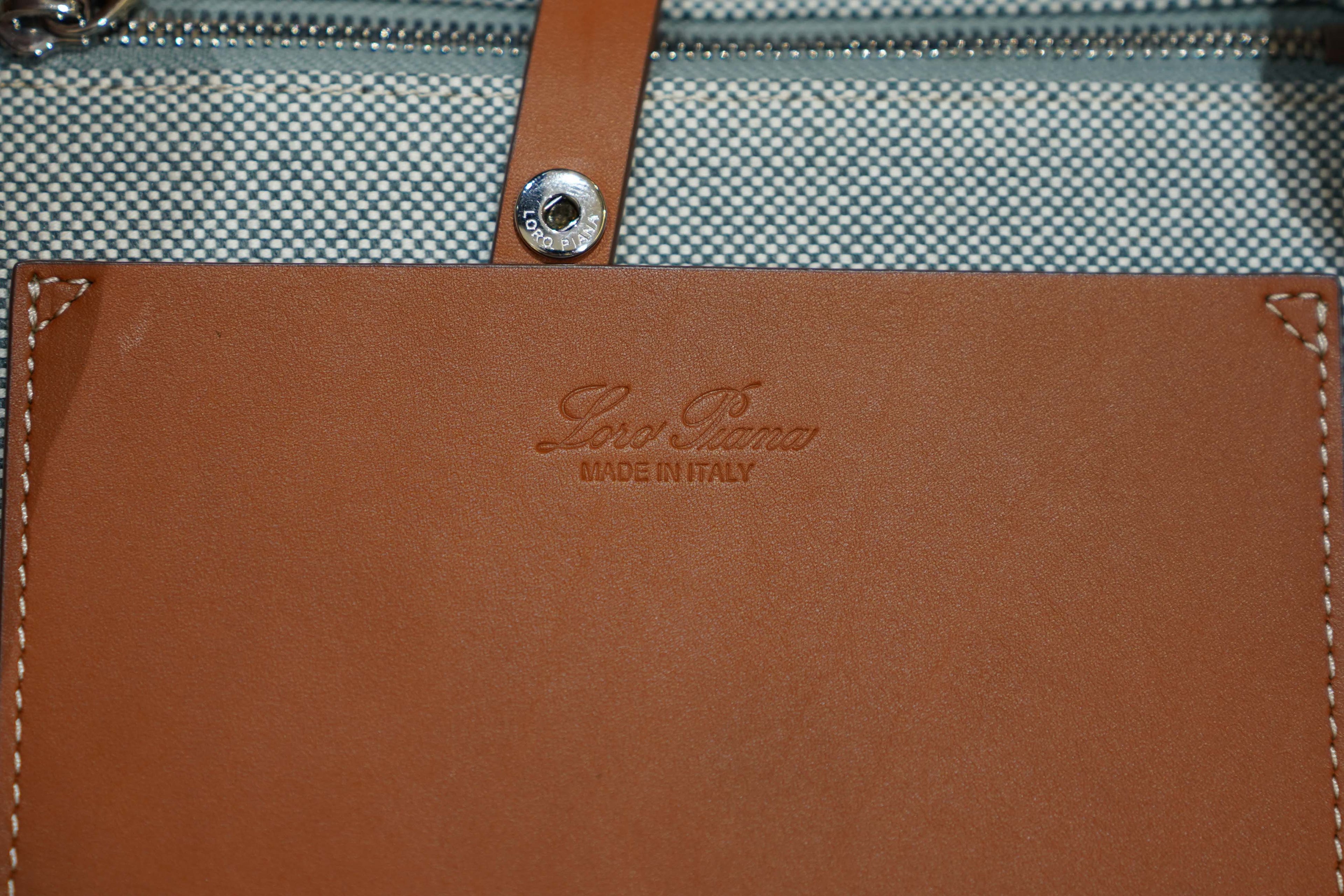 Loro Piana | The Suitcase Stripe (Mini) – Canvas – Grey – Silver Hardware