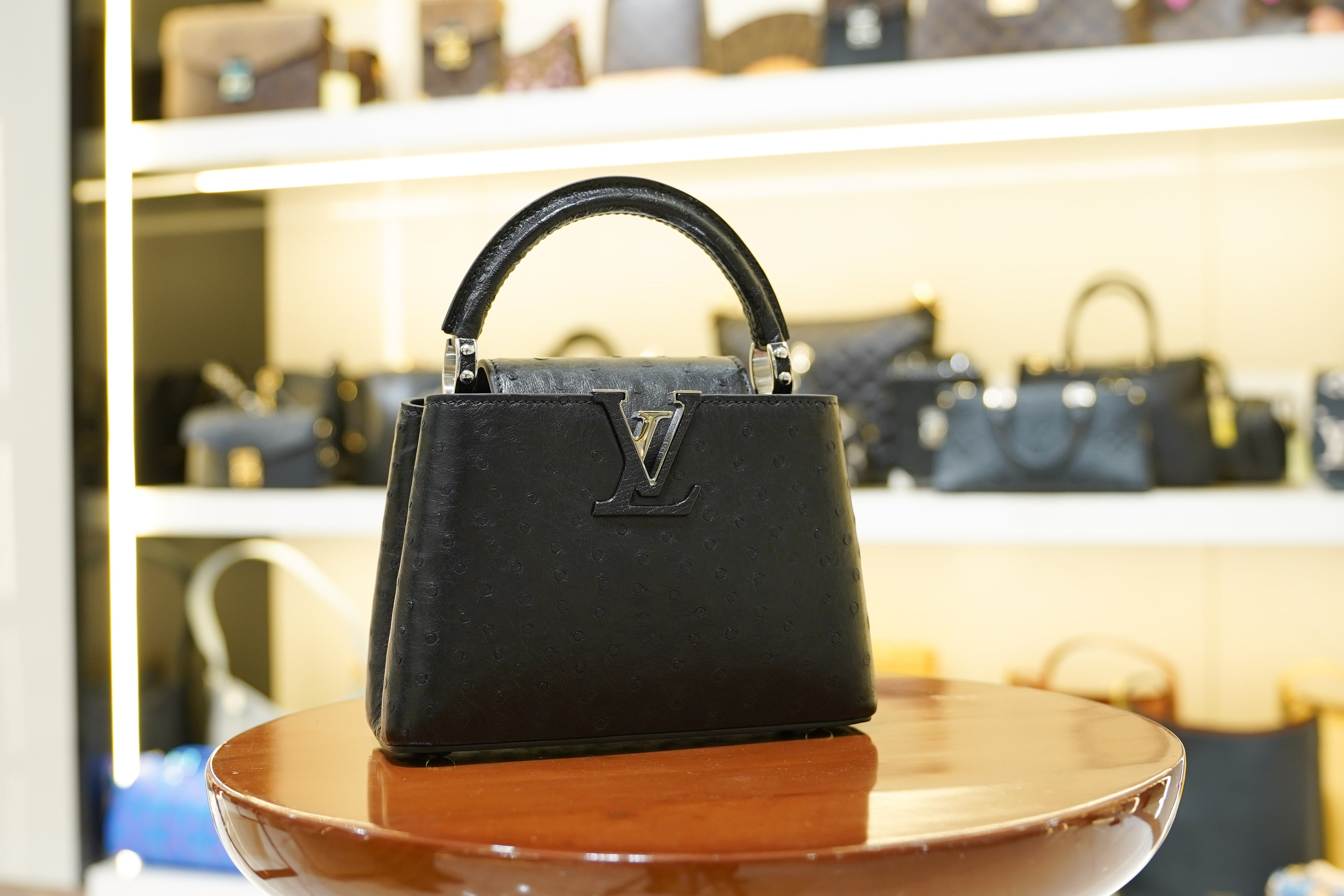 Louis Vuitton | Capucines Medium – Leather – Black – Silver Hardware