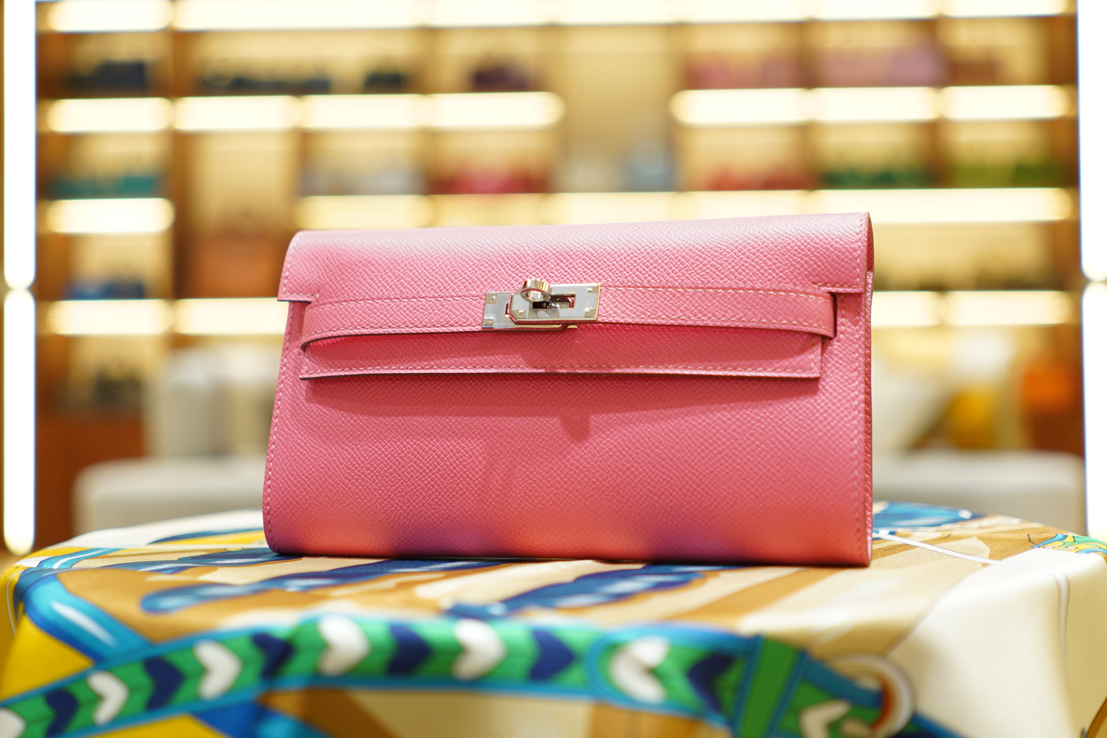 Hermes | Kelly To Go Wallet – Epsom – Pink – Silver Hardware