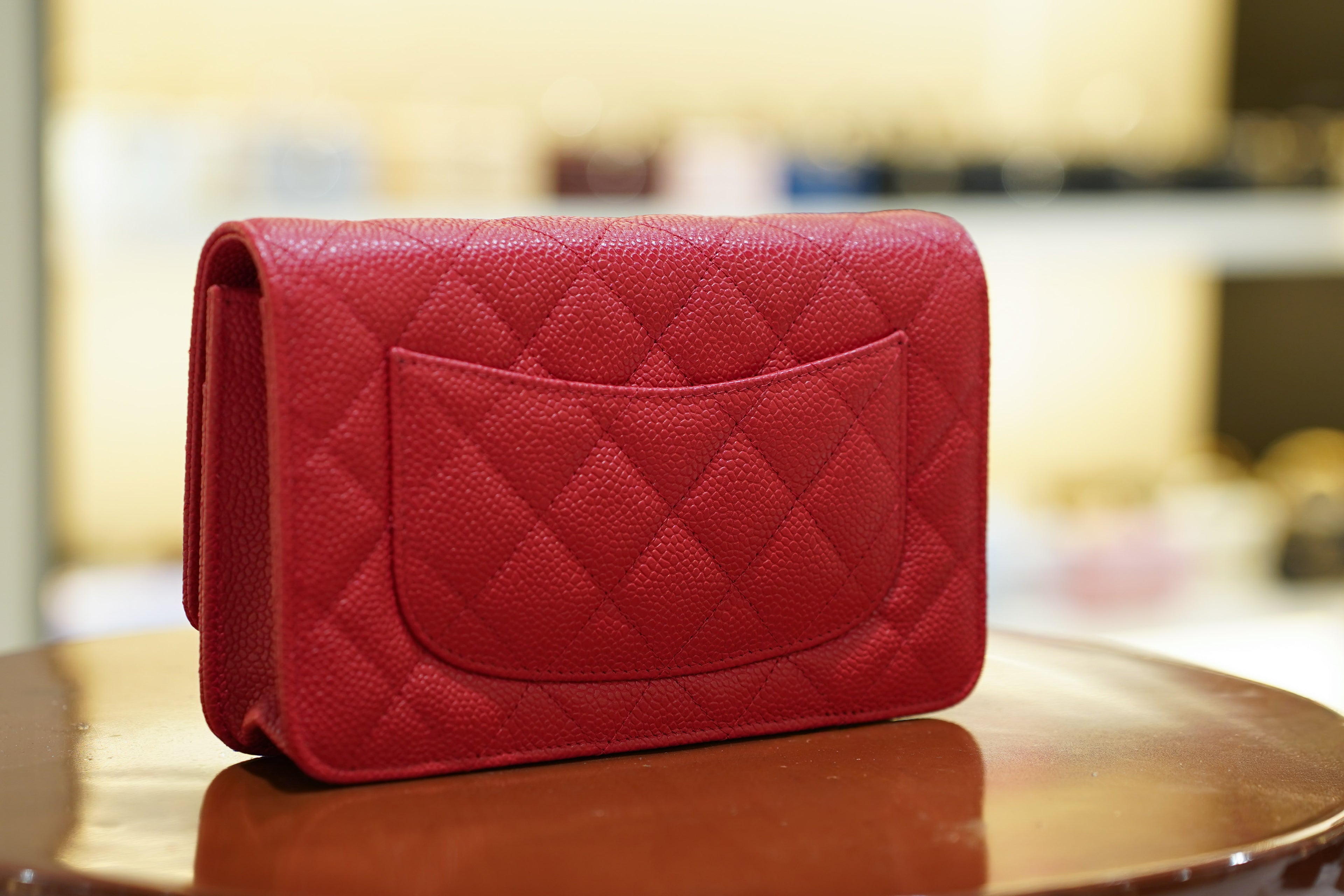 Chanel | Wallet on Chain – Caviar – Red – Gold Hardware