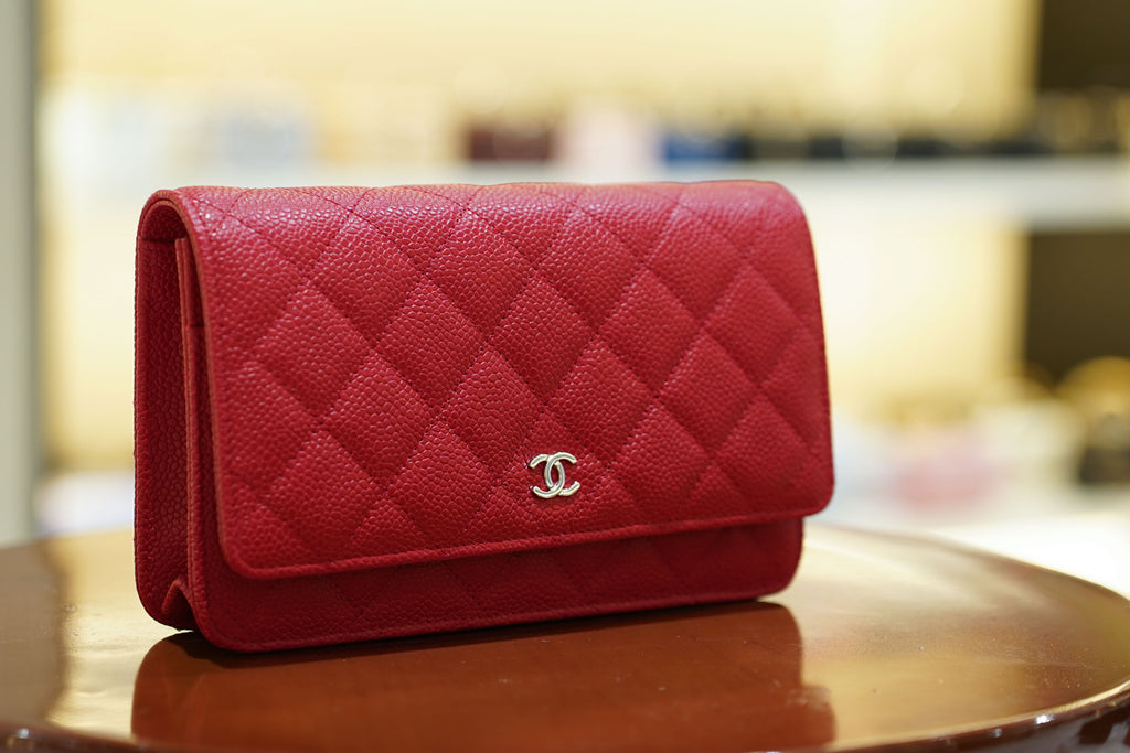 Chanel | Wallet on Chain – Caviar – Red – Gold Hardware
