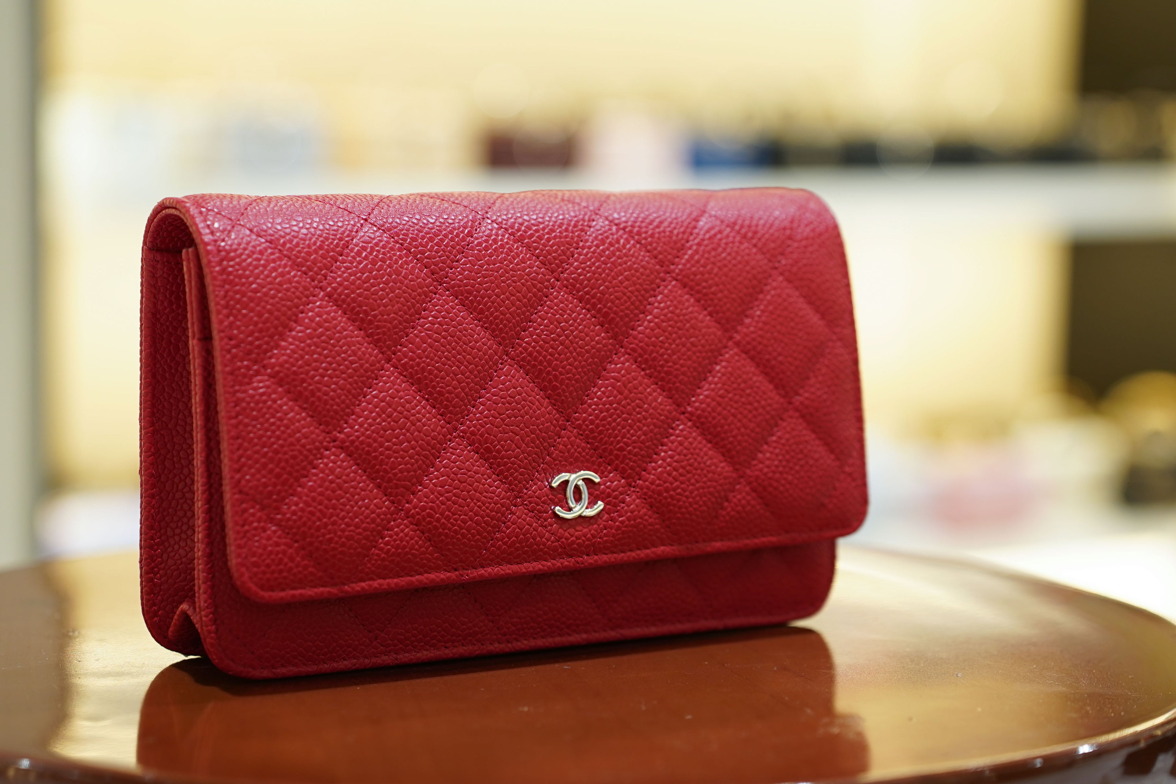 Chanel | Wallet on Chain – Caviar – Red – Gold Hardware