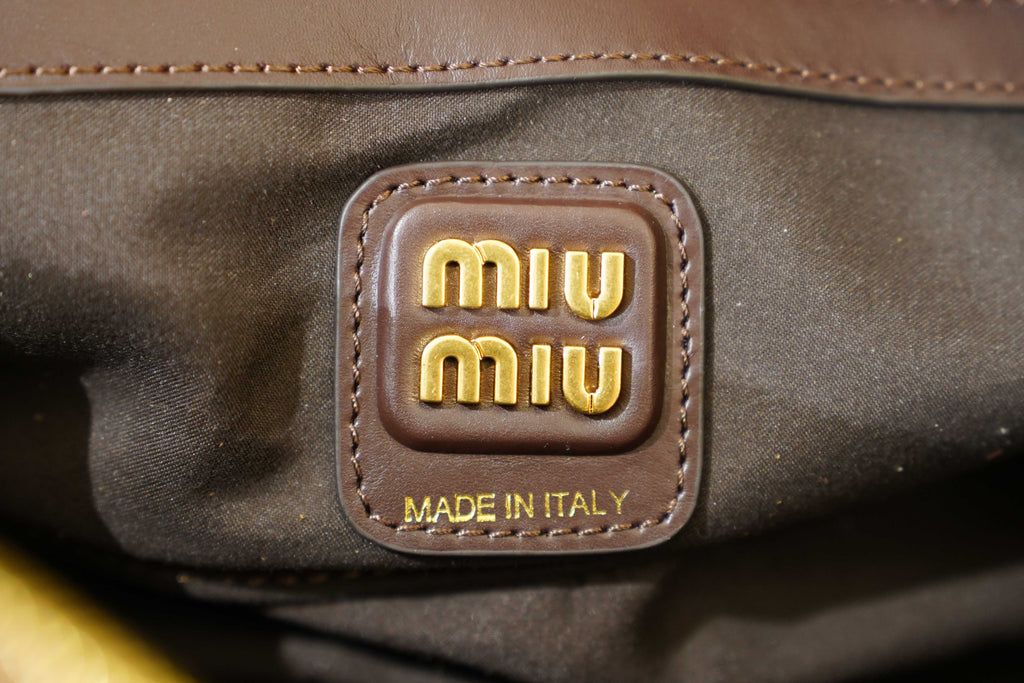 Miu Miu | Beau – Patent Leather – Brown – Gold Hardware