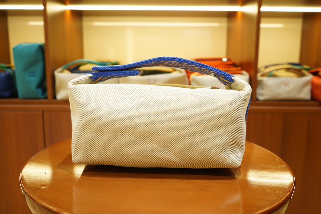 Hermes | Bride a Brac Small – Canvas – Beige – Blue Hardware