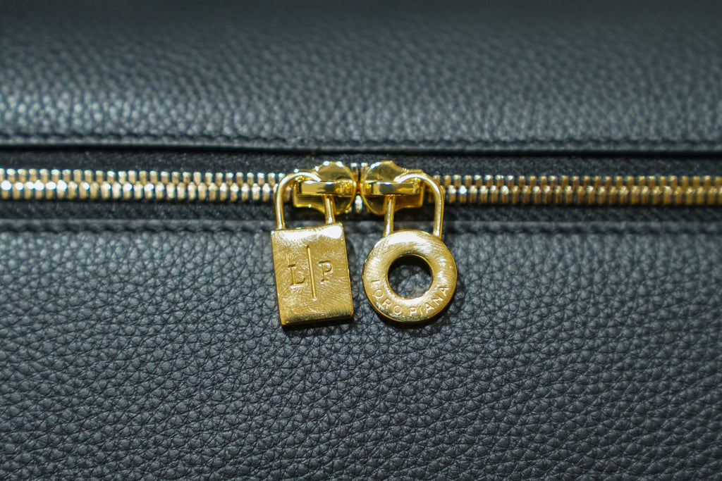 Loro Piana | Extra-Pocket-Backpack-L23.5 – Leather – Black – Gold Hardware