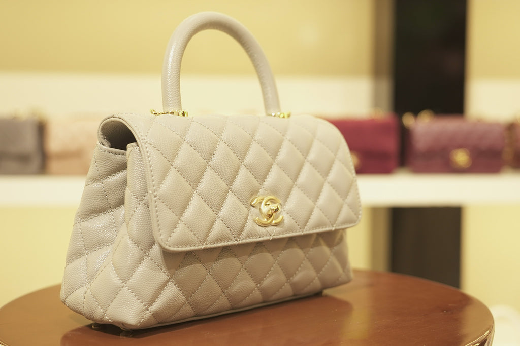 Chanel | Coco Mini – Lambskin – Grey – Gold Hardware
