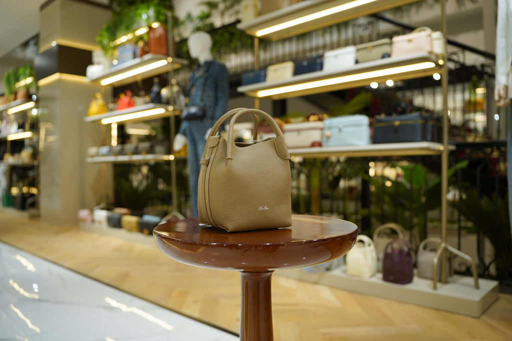 Loro Piana | Bale Bag (Small) – Leather – Beige – Gold Hardware