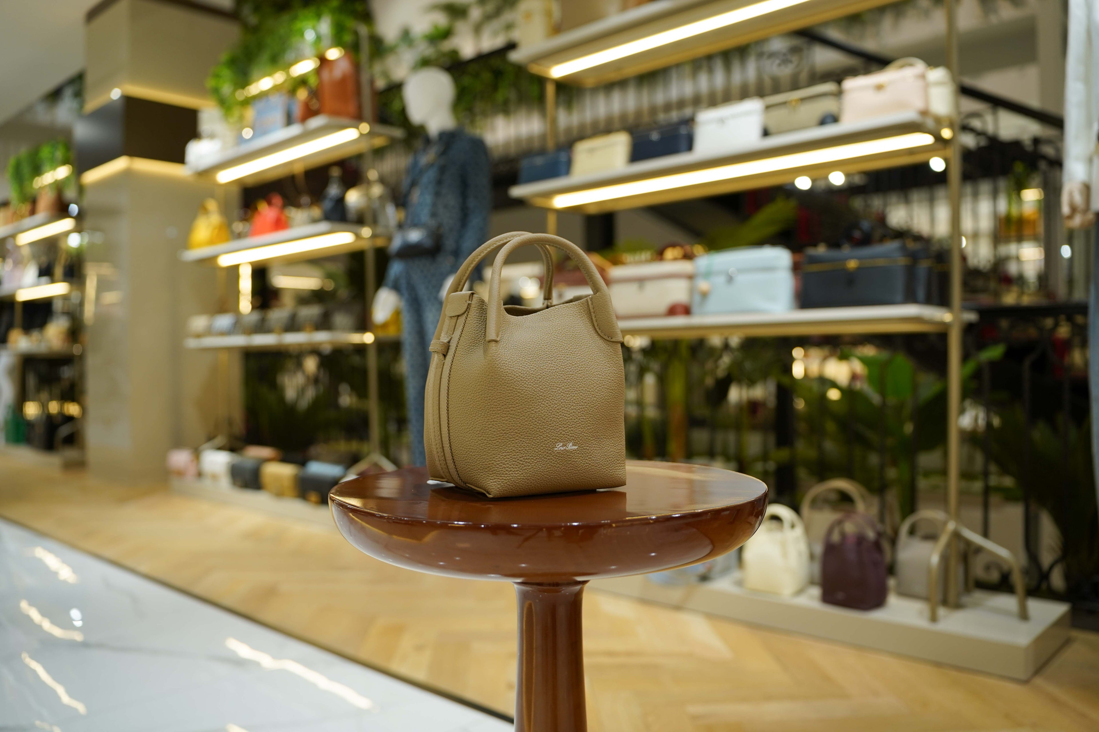 Loro Piana | Bale Bag (Small) – Leather – Beige – Gold Hardware