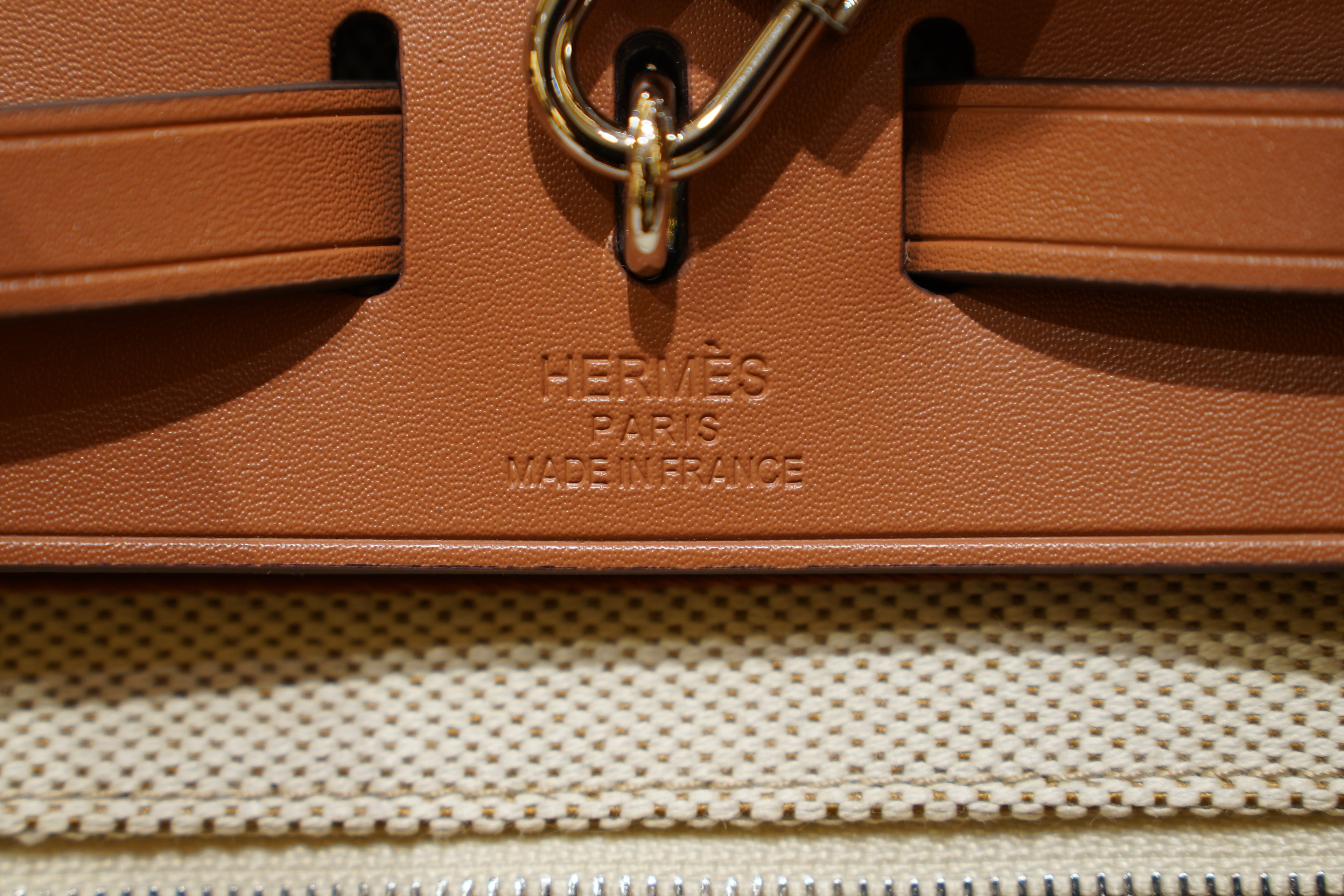 Hermes | Herbag Backpack – Canvas – Beige – Gold Hardware