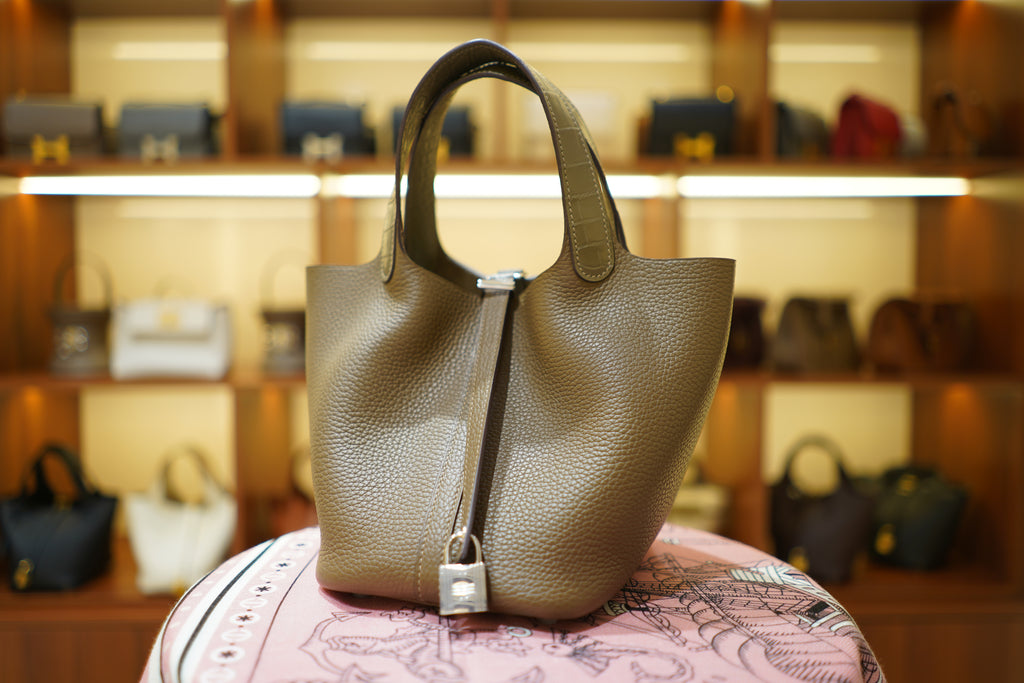 Hermes | Picotin Lock – Medium – Togo – Olive Green – Silver Hardware