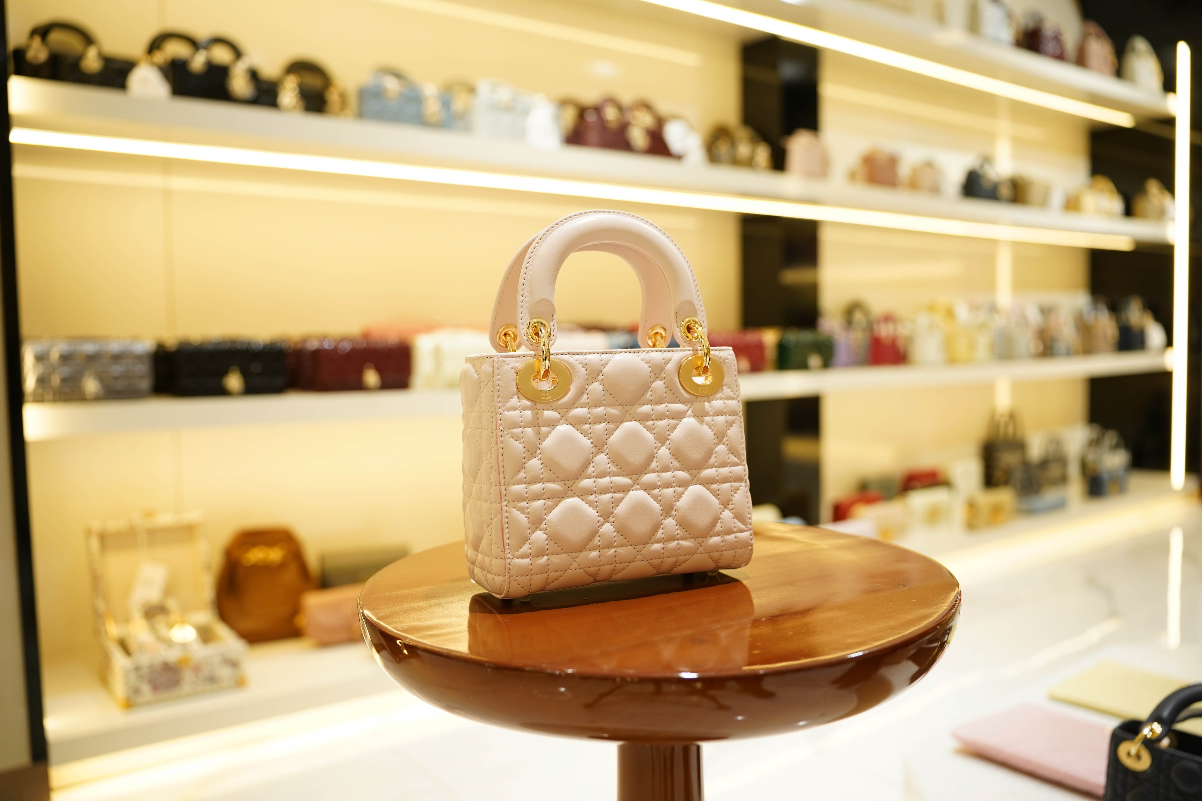 Dior | Lady Dior (Small) – Lambskin – Rose Poudre – Gold Hardware