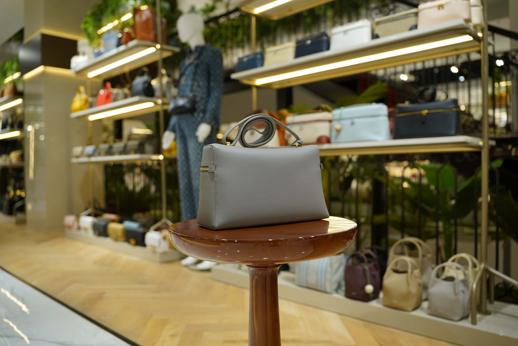 Loro Piana | Extra Bag L27 – Leather – Grey – Gold Hardware