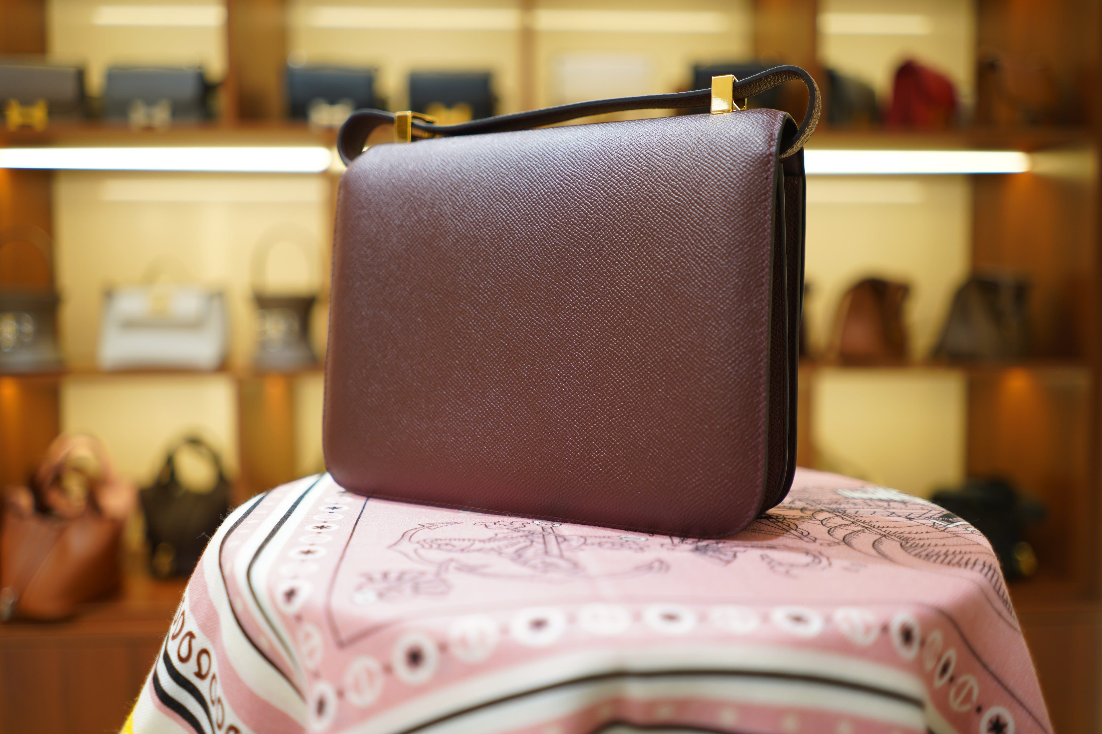 Hermes | Constance – Epsom – Burgundy – Gold Hardware
