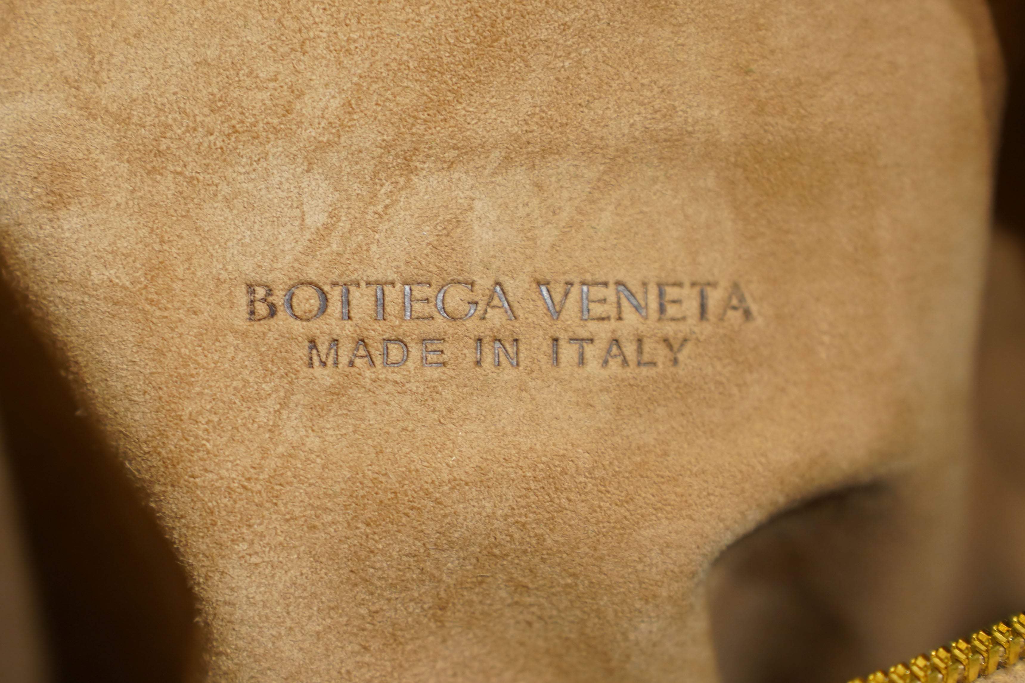 Bottega Veneta | Jodie (Large) – Suede – Beige – Gold Hardware