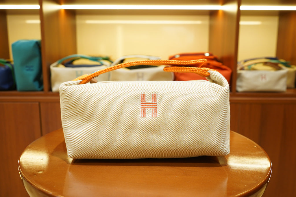Hermes | Bride a Brac Small – Canvas – Beige – Orange Hardware