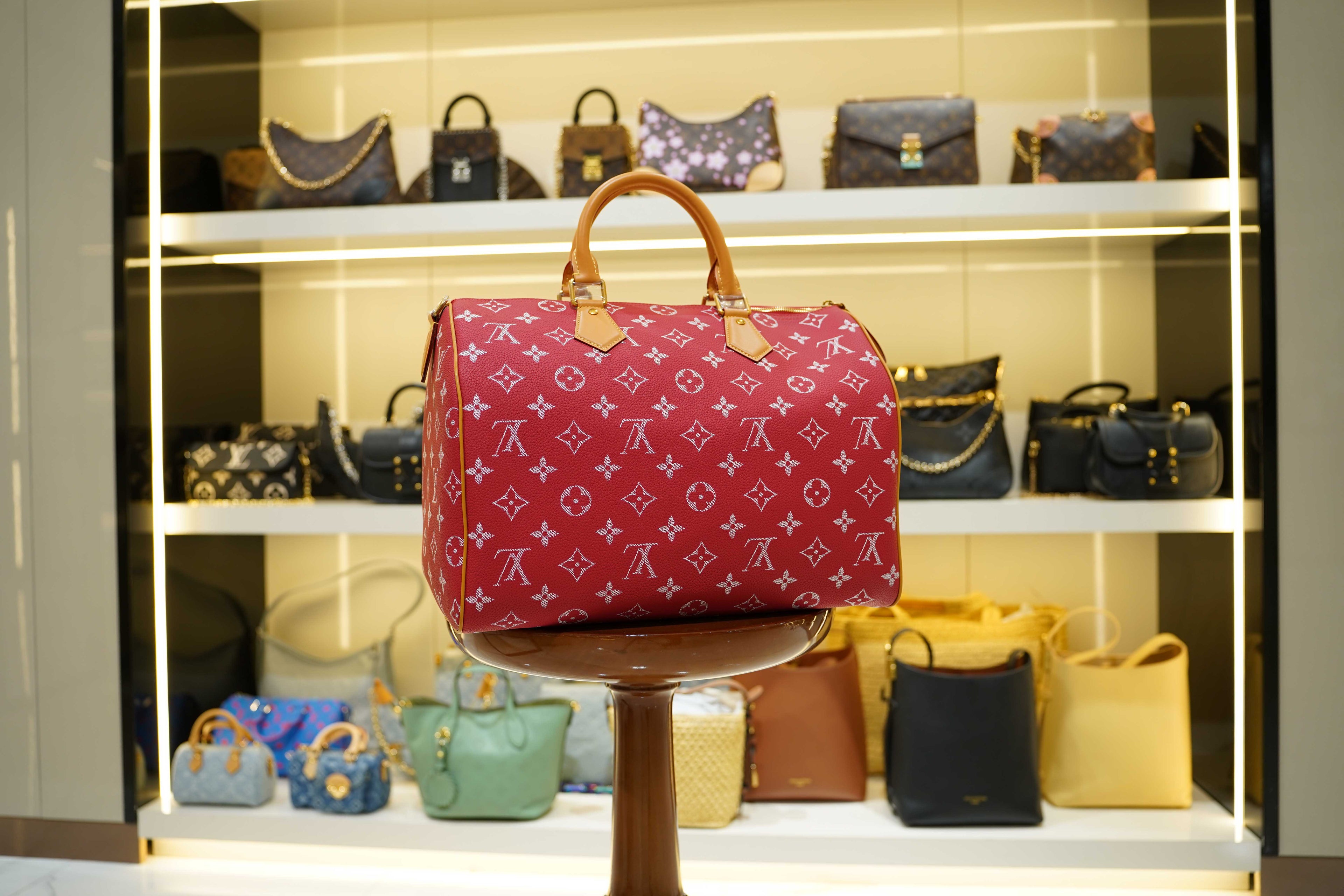 Louis Vuitton | Speedy – Canvas – Red – Gold Hardware
