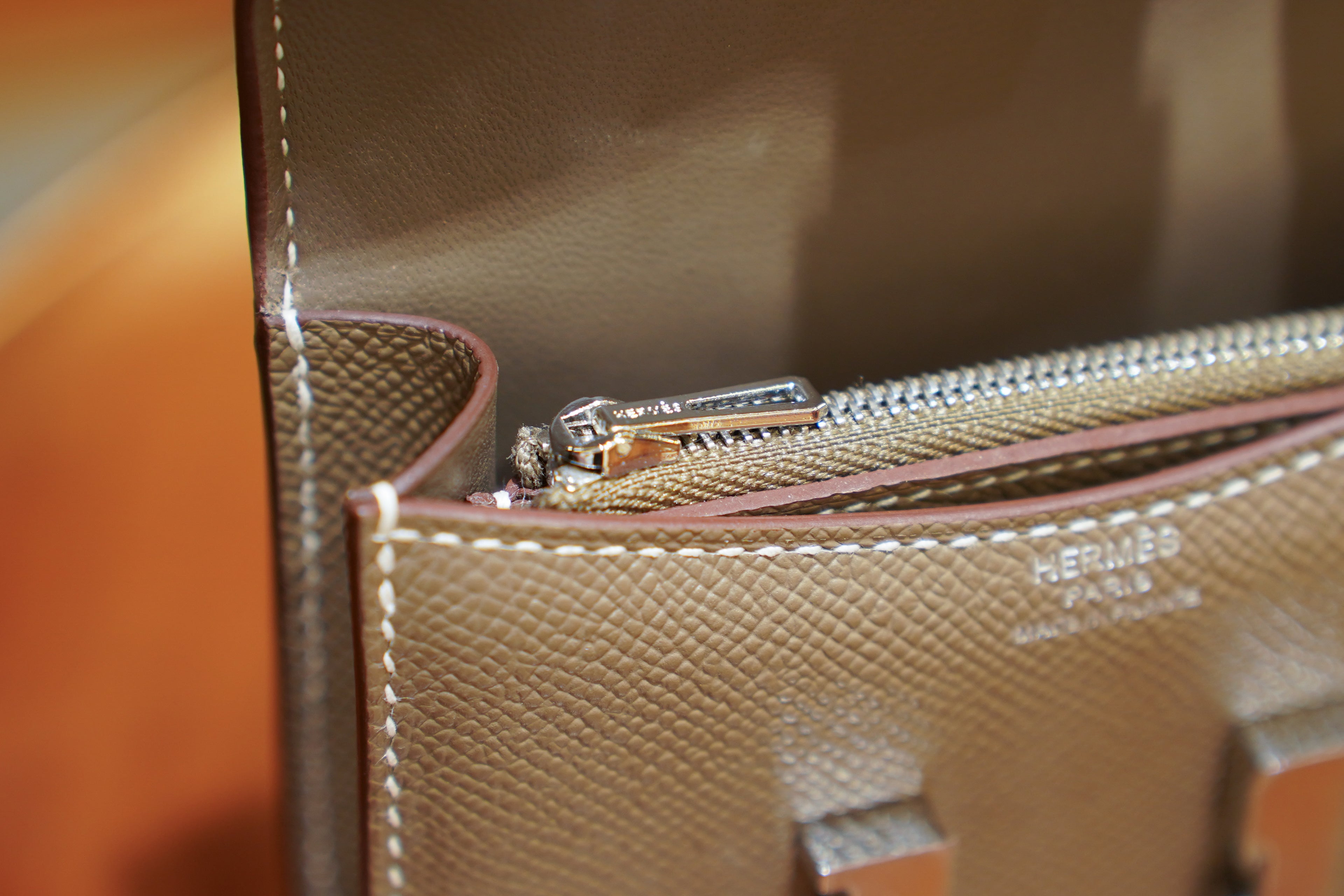 Hermes | Constance Slim Wallet – Epsom – Brown – Silver Hardware
