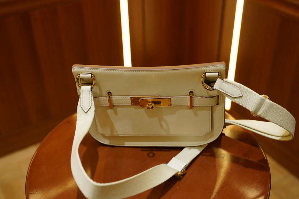 Hermes | Jypsiere – Leather – White – Gold Hardware