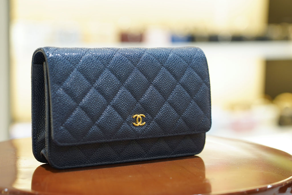 Chanel | Wallet on Chain – Caviar – Navy – Gold Hardware