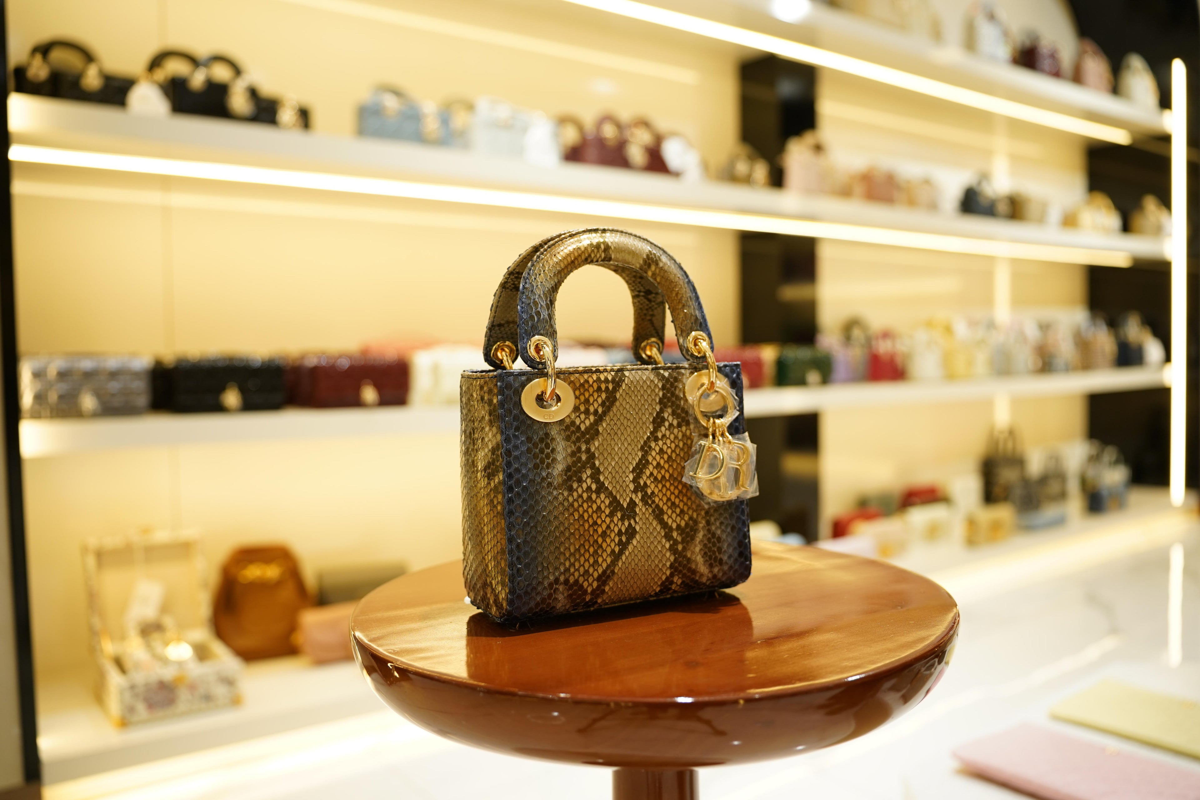 Dior | Lady Dior (Small) – Python – Multicolor – Gold Hardware