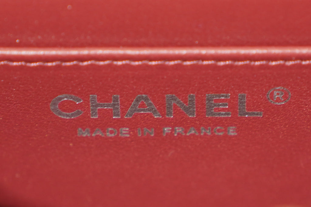 Chanel | Square Mini Flap Bag – Leather – Burgundy – Silver Hardware