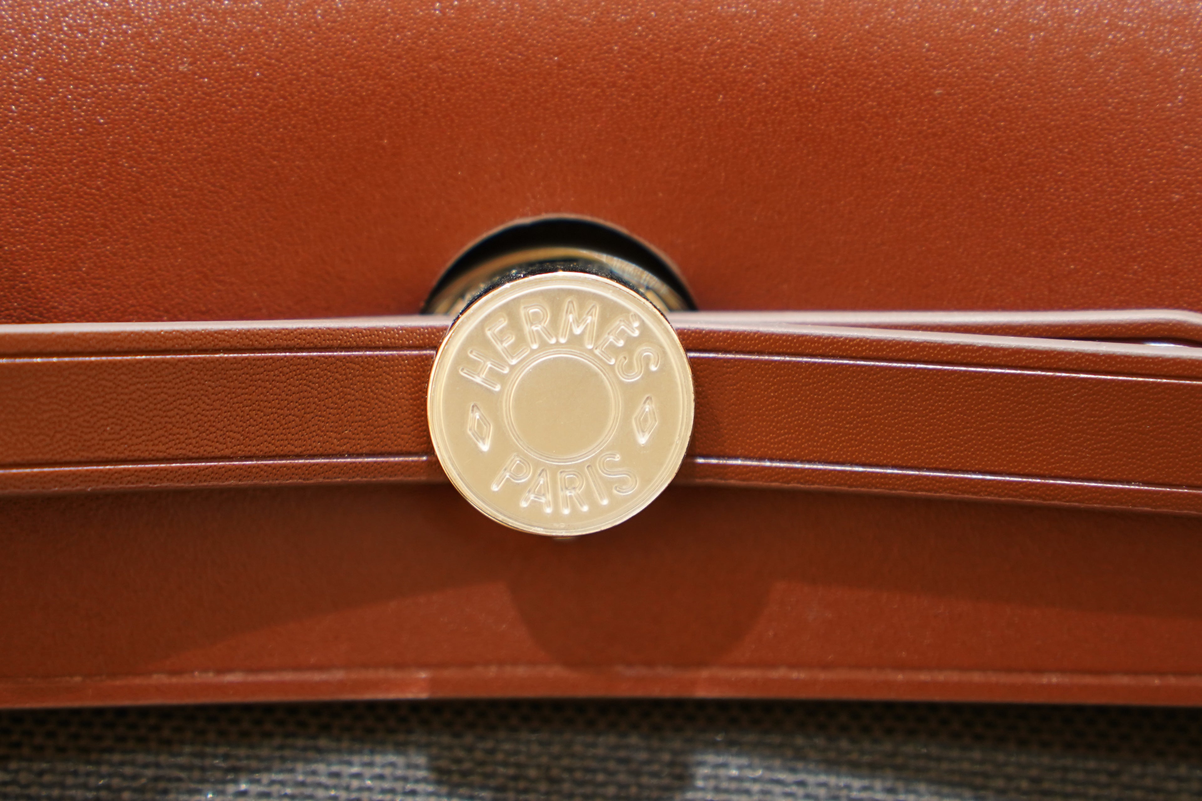 Hermes | Herbag Medium – Canvas – Black and Brown – Silver Hardware