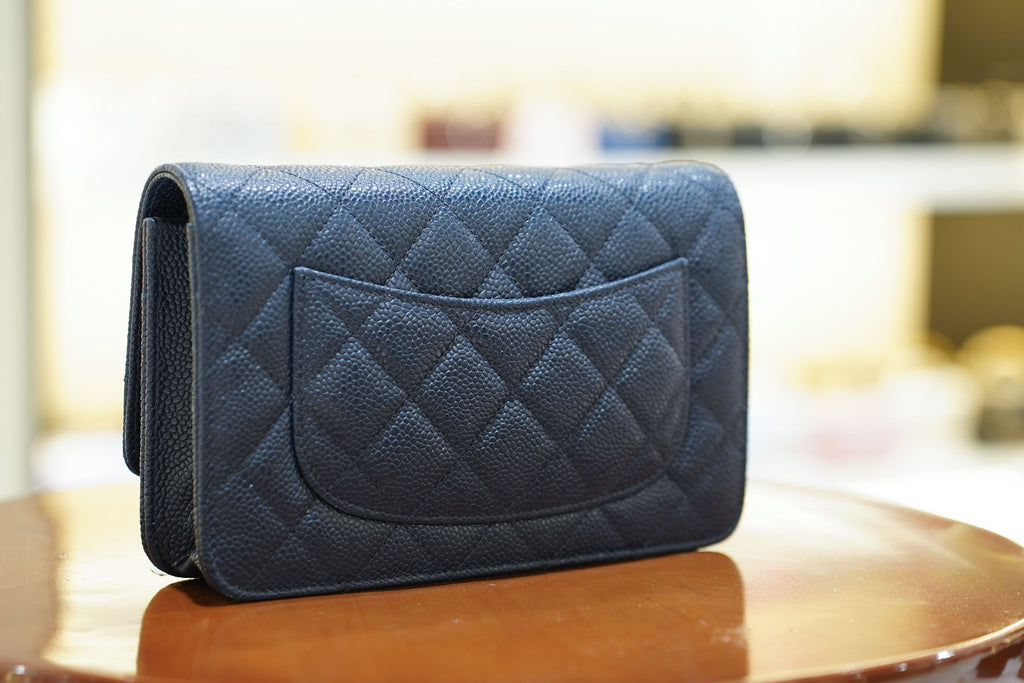 Chanel | Wallet on Chain – Caviar – Navy – Silver Hardware