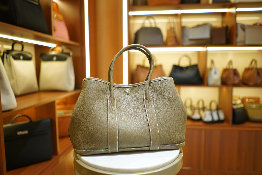 Hermes | Garden Party – Togo – Grey – Silver Hardware