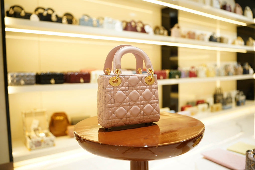 Dior | Lady Dior (Small) – Lambskin – Rose Poudre – Gold Hardware