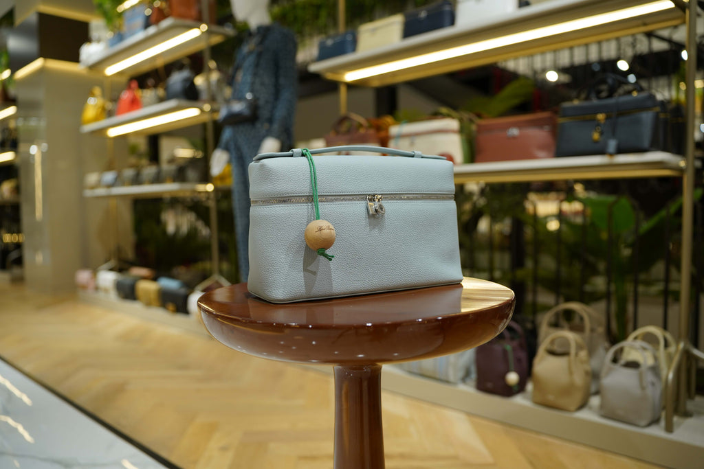 Loro Piana | Extra Bag L27 – Leather – Light Blue – Silver Hardware