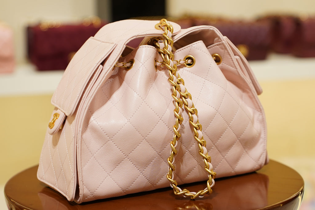 Chanel | 25 Small Handbag – Caviar Leather – Baby Pink – Gold Hardware