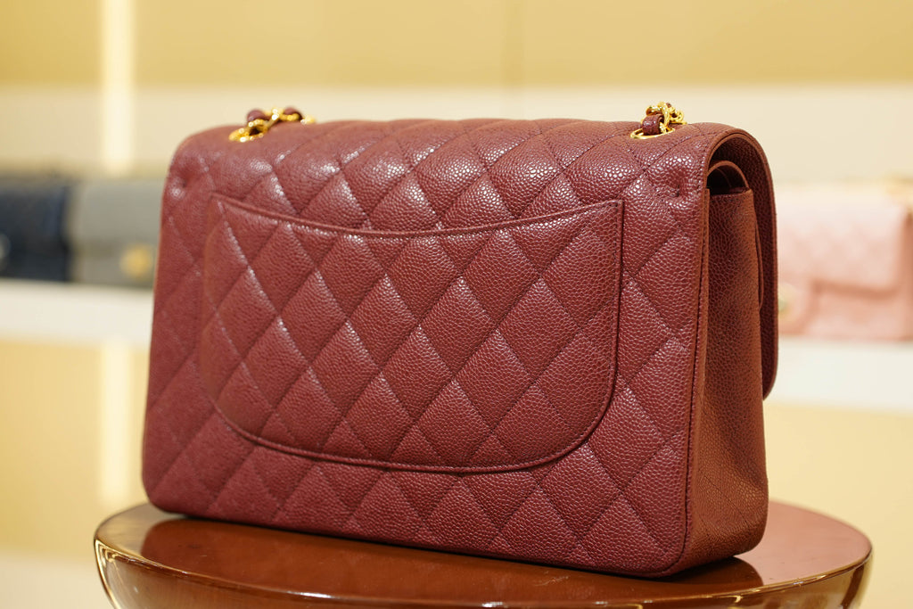 Chanel | Classic Flap Medium – Caviar Leather – Burgundy – Gold Hardware