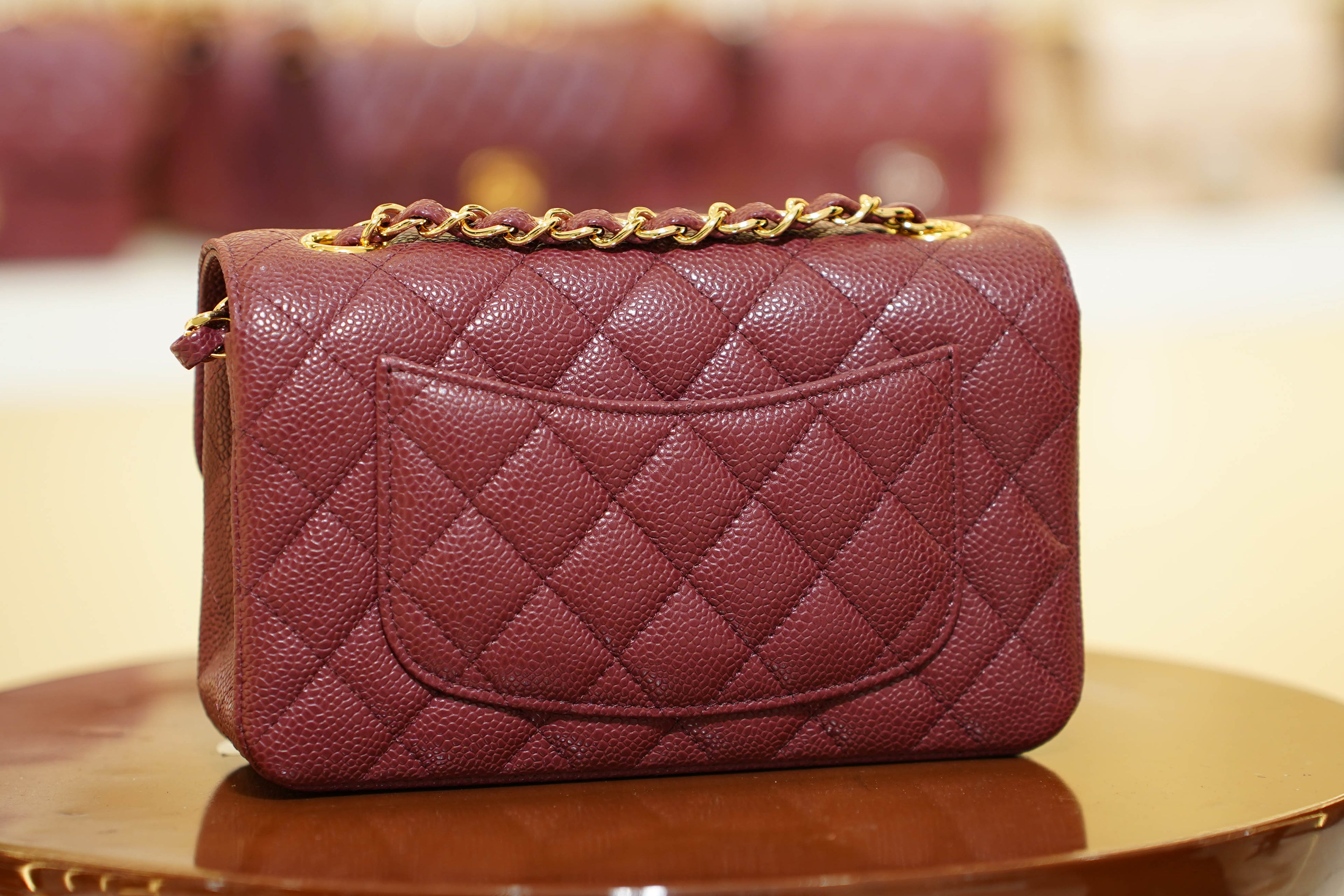 Chanel | Classic Flap Bag – Burgundy Caviar Leather – Gold Hardware