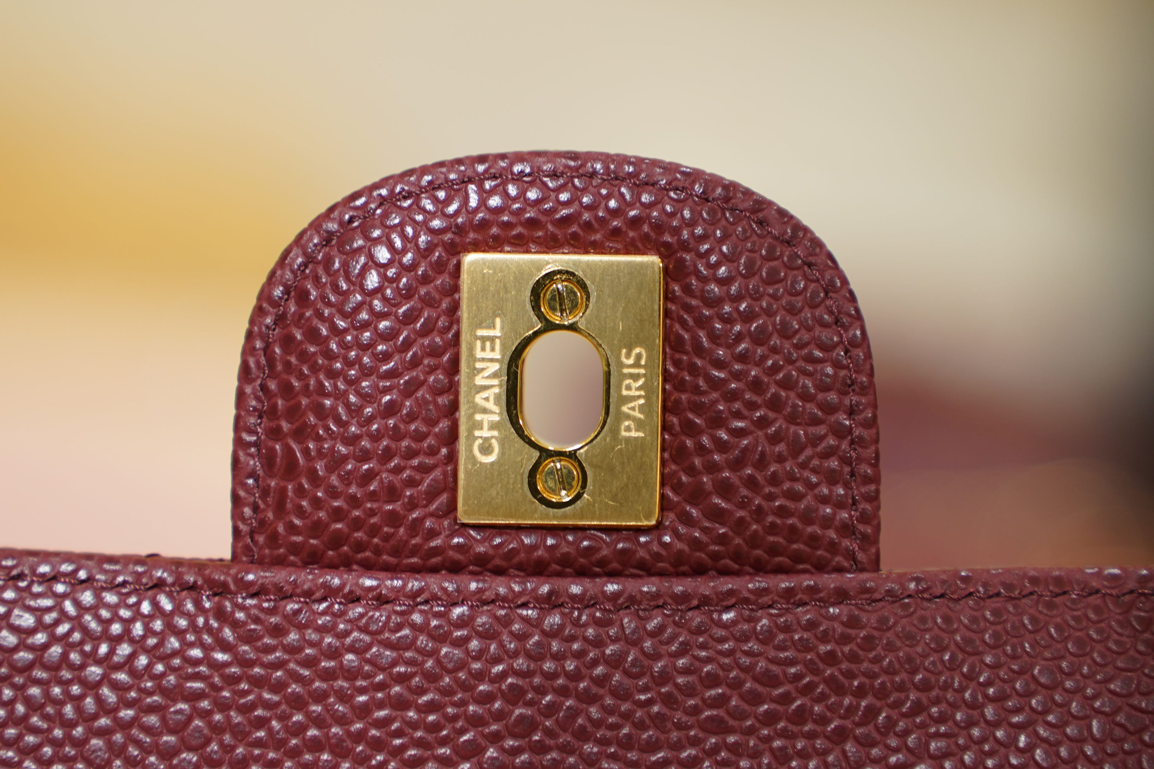 Chanel | Classic Flap Bag – Burgundy Caviar Leather – Gold Hardware