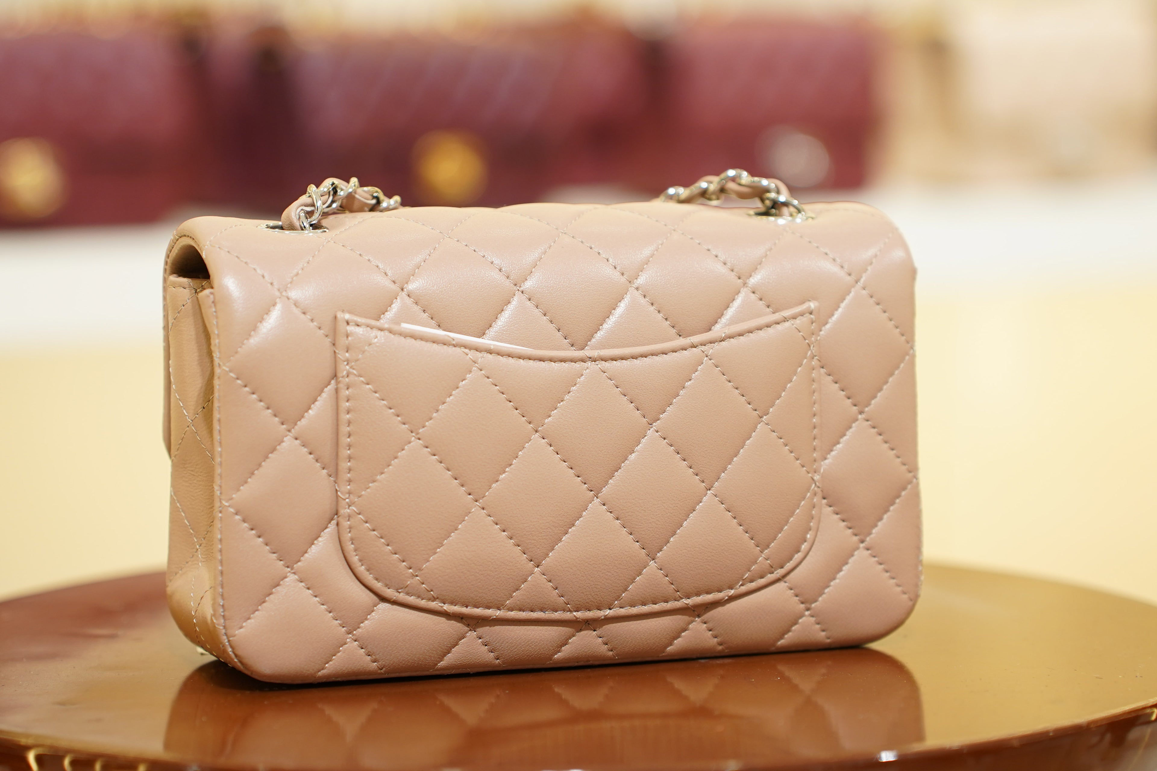 Chanel | Classic Flap Bag – Nude Beige Lambskin – Silver Hardware