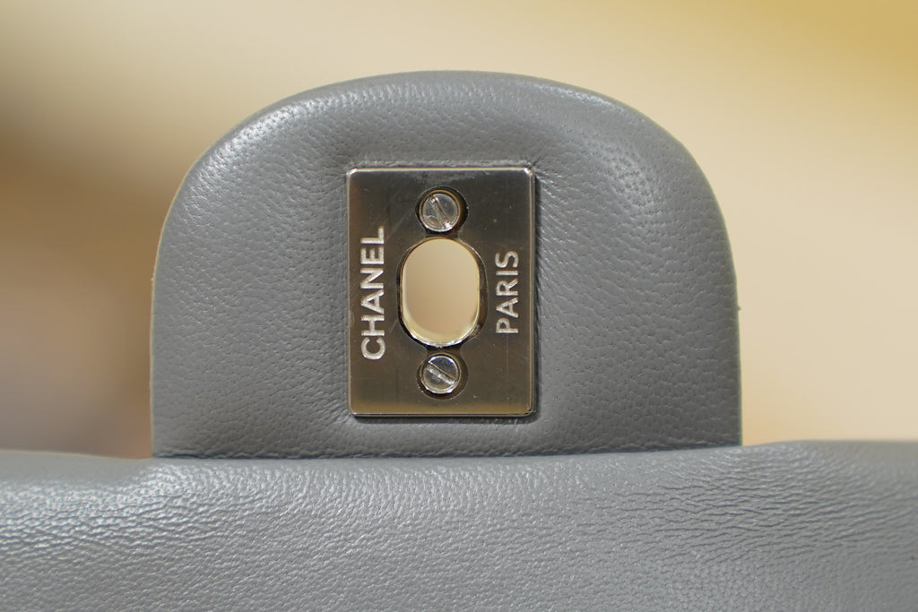 Chanel | Classic Flap Bag – Grey Lambskin – Silver Hardware