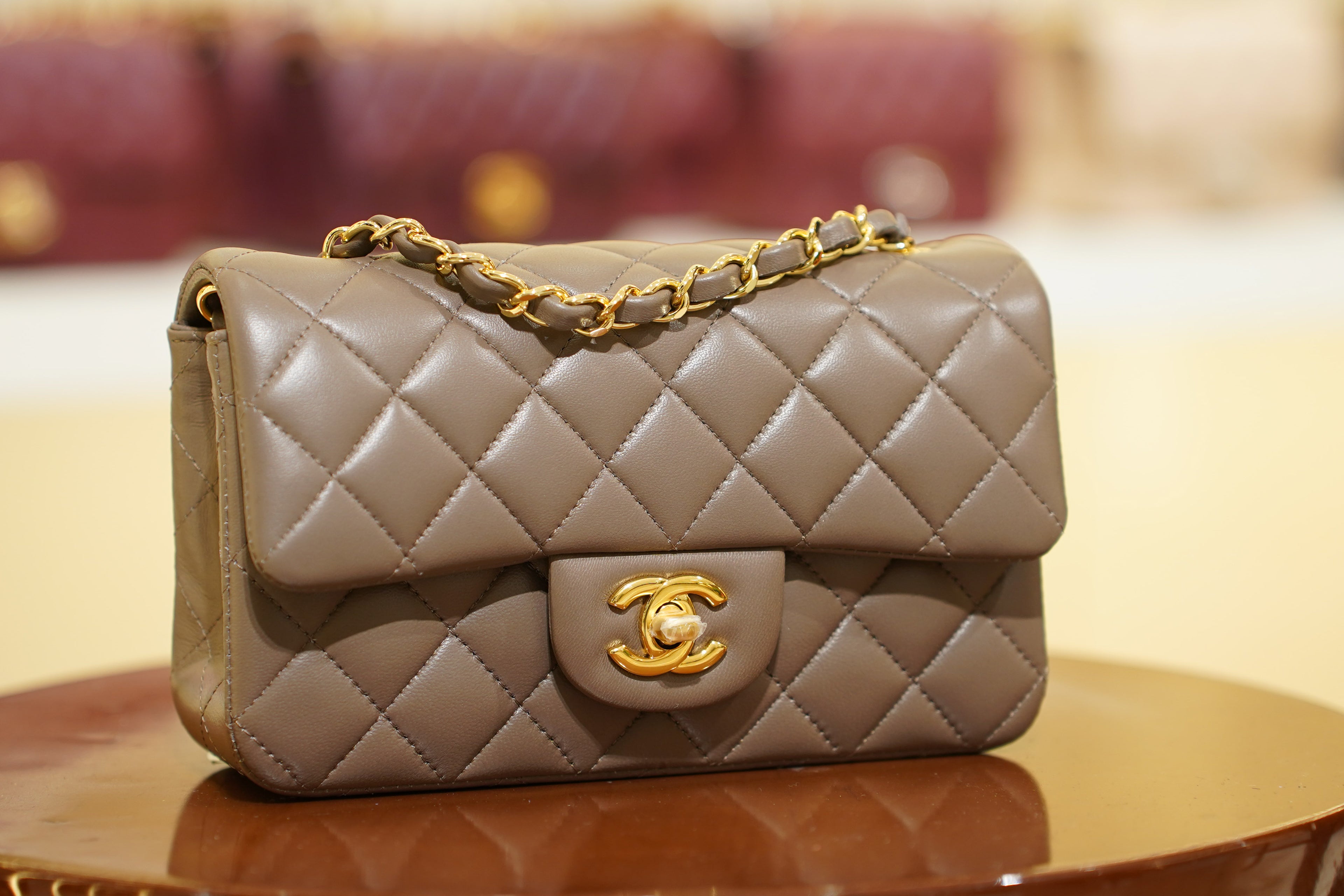Chanel | Classic Flap Bag – Taupe Lambskin – Gold Hardware