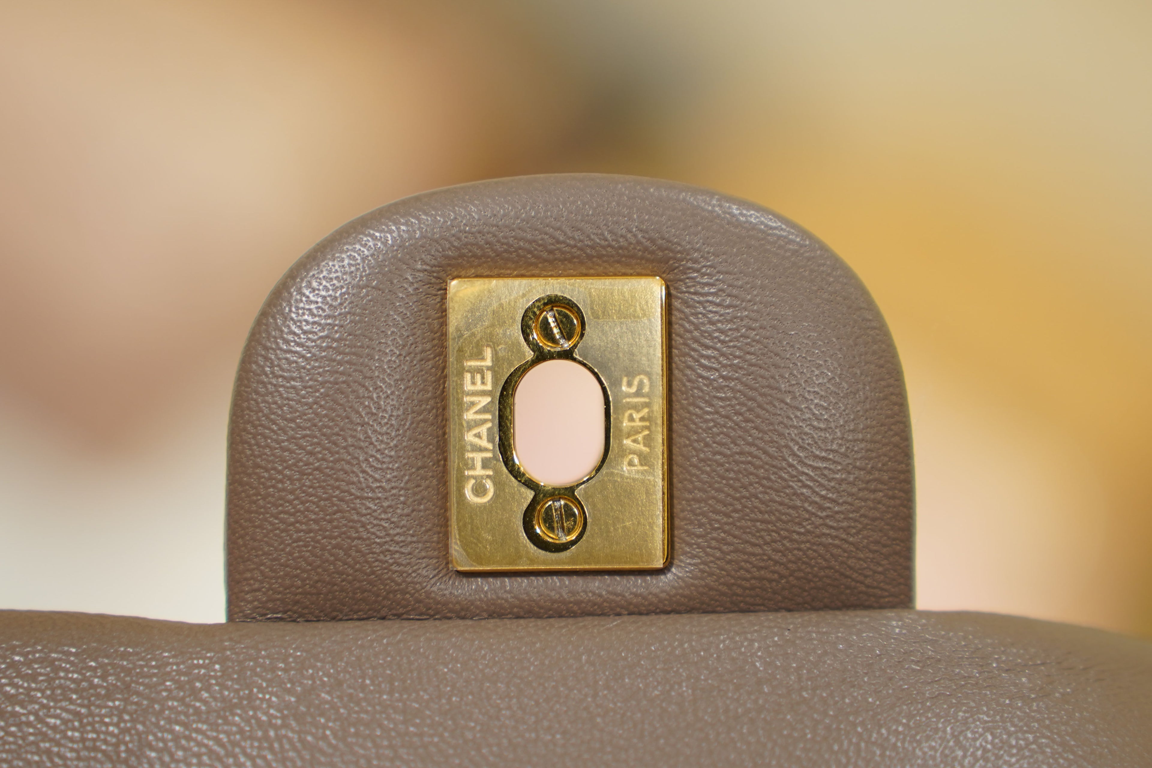 Chanel | Classic Flap Bag – Taupe Lambskin – Gold Hardware